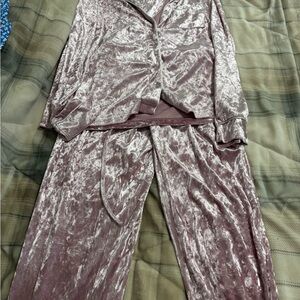 NEW Velvet Pink Women's Pajama Set